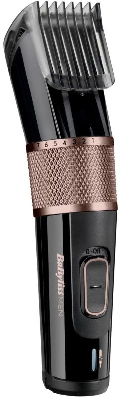Машинка для стриження  Babyliss, мережа+акум., вібраційний мотор, насадок-1, сталь, чорно-коричневий