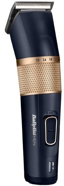 Машинка для стриження  Babyliss, мережа+акум., вібраційний мотор, насадок-8, кейс, титан.напил., синій