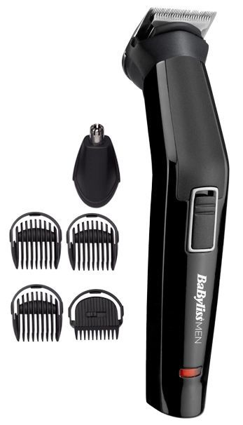 Набор для стрижки  Babyliss для бороды, усов, головы и носа, акум., вибрационный мотор, насадок-6, сталь, черный