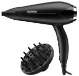 Фен Babyliss, 2200Вт, 3 режими, дифузор, іоніз-я, хол. обдув, чорний