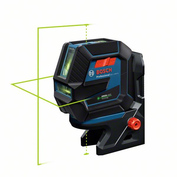 Нівелір лазерний Bosch Professional GCL 2-50 G, до 15м, ±0.3мм/м, з тримачем RM 10, чохлом, мішенню, 0.58кг