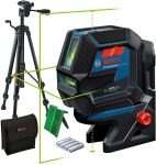 Нівелір лазерний Bosch Professional GCL 2-50 G, до 15м, ±0.3мм/м, з штативом BT 150, тримачем RM 10, чохлом, мішенню, 0.58кг
