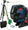Нівелір лазерний Bosch Professional GCL 2-50 G, до 15м, ±0.3мм/м, з штативом BT 150, тримачем RM 10, чохлом, мішенню, 0.58кг