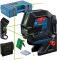 Нивелир лазерный Bosch GCL 2-50 G, до 15м, ±0.3мм/м, в чемодане с держателем RM 10, зажимом DK 10, чехлом, мишенью, 0.58кг