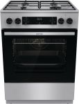Плита Gorenje комби, 71л, 60x60см, дисплей,  эмалированные реш, программатор IconLed,нерж