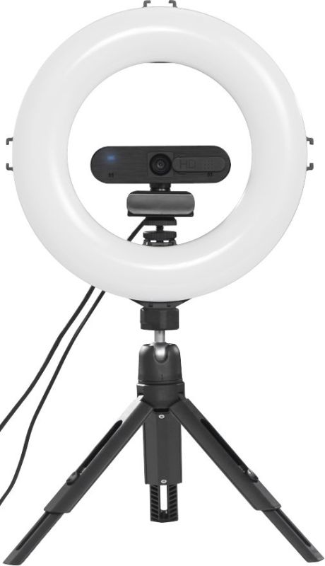 Трипод смартфона Hama Smart-80 V2,  шаровидный, 9.5cм, Bluetooth, со светодиодным кольцом, черный