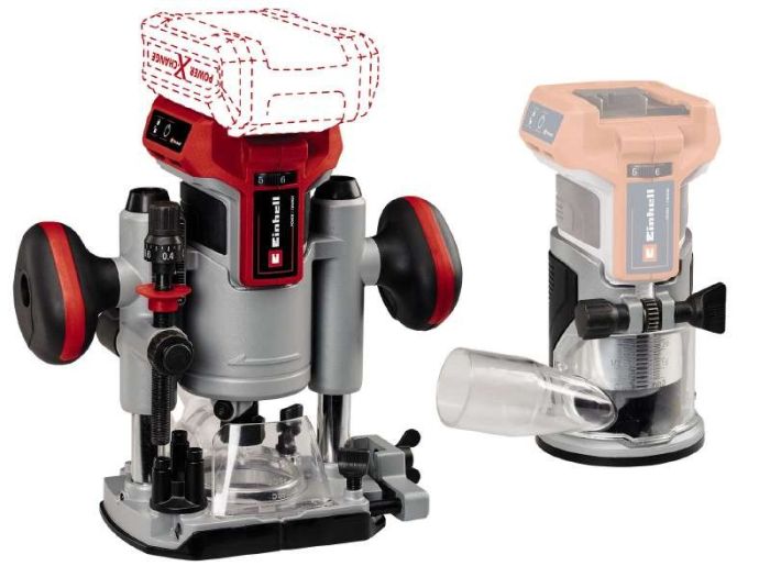 Фрезер акумуляторний Einhell Professional TP-RO 18 SetLI BL - Solo 18В цанга 6 та 8мм 10000-30000об/хв 1.34кг без АКБ та ЗП