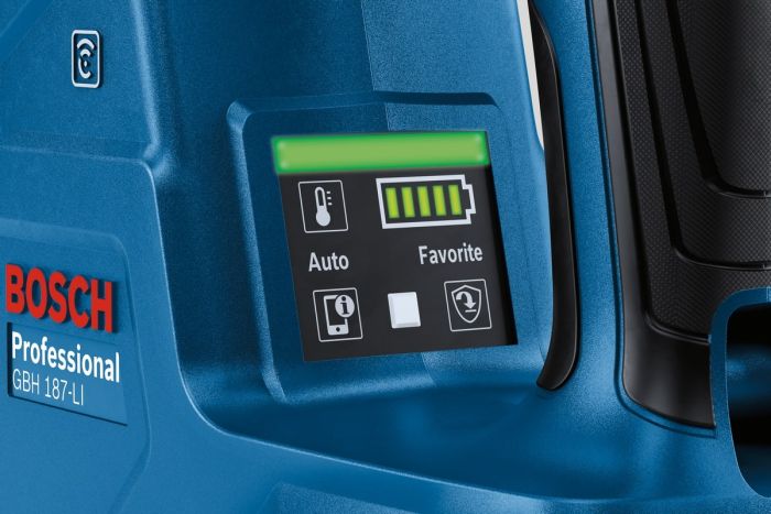 Перфоратор аккумуляторный Bosch GBH 187-LI ONE Chuck, SDS-Plus, 18В, акб 2х5А•ч, 2.4Дж, 2.9кг