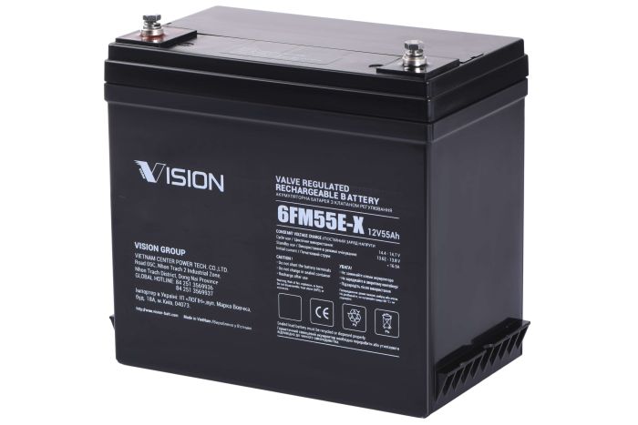 Акумуляторна батарея Vision FM, 12В, 55А•год, AGM