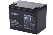 Акумуляторна батарея Vision FM, 12В, 75А•год, AGM