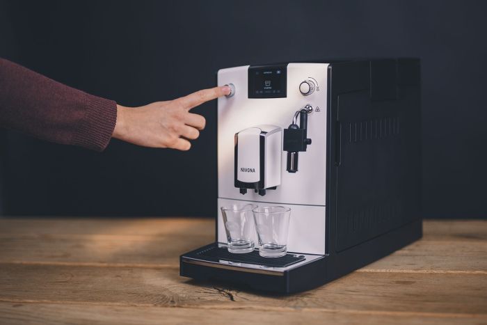Кавомашина Nivona CafeRomatica 2.2л, зерно + мелена, ручний капучинатор, авторецептів - 5, сіро - чорний