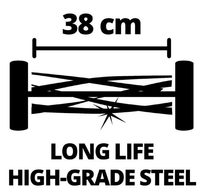 Газонокосилка аккумуляторная Einhell PXC GE-HM 18/38 Li 38см 45л 14-38мм 10.5кг (без АКБ и ЗУ)