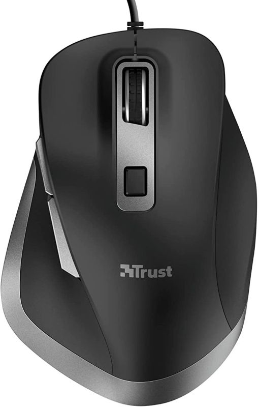 Мышь Trust Fyda Comfortable ECO, USB-A, Чорно-сірий