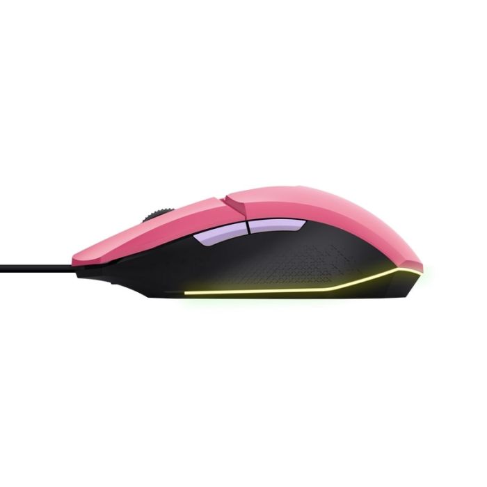 Миша Trust GXT 109 Felox, RGB, USB-A, рожевий