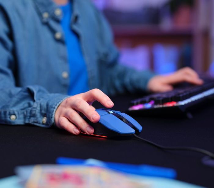 Мышь Trust GXT 109 FELOX, RGB, USB-A, Синій