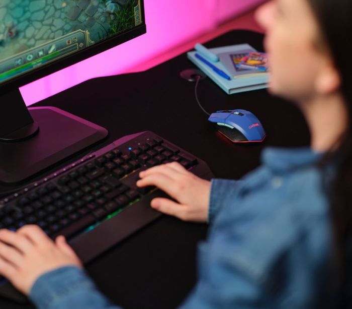 Мышь Trust GXT 109 FELOX, RGB, USB-A, Синій