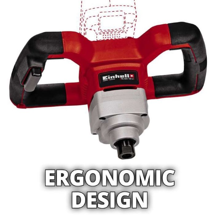 Міксер будівельний акумуляторний Einhell TE-MX 18LI - Solo PXC 18В 0-620об/хв М14 1.9кг без АКБ та ЗП