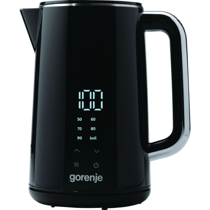 Электрочайник Gorenje 1.7л, двойные стенки, LED дисплей, Strix контроль, черный