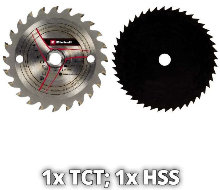 Пила дискова акмуляторна Einhell TE-CS 18/89LI - Solo PXC 18В 89х10мм 1.72кг без АКБ та ЗП