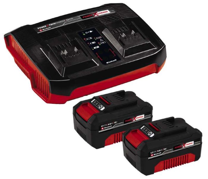 Набір акумулятора та зарядного пристрою Einhell Twincharger Kit PXC 2х18В 1х4.0А·год 2.2кг