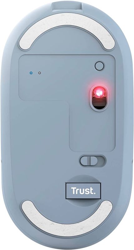 Мышь Trust Puck Rechargeable,  Ultra-Thin,  BT/WL,  Silent, Синій