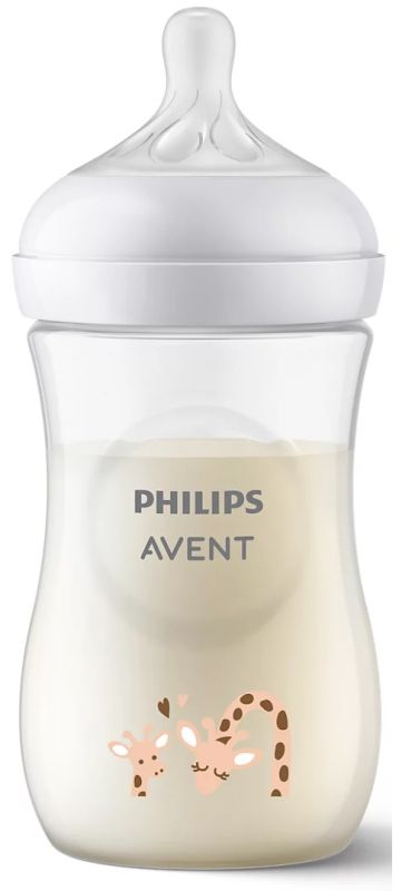 Бутылочка для кормления Avent Natural 260мл, Природный поток, жираф