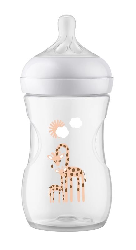 Бутылочка для кормления Avent Natural 260мл, Природный поток, жираф