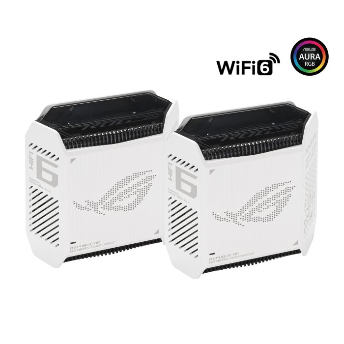 Система WiFi-Mesh ASUS ROG Rapture GT6 AX10000, 3xGE LAN, 1x2.5GE WAN, 1xUSB 3.2, 2мод, білий