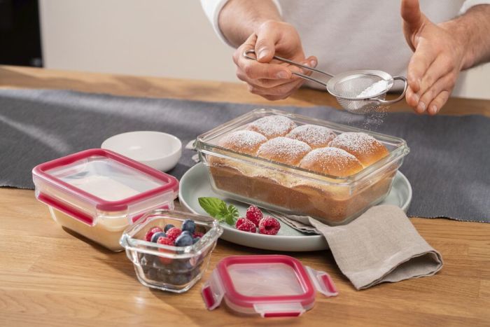 Форма универсальная с крышкой TEFAL MasterSeal glass, 1.3 л, стекло