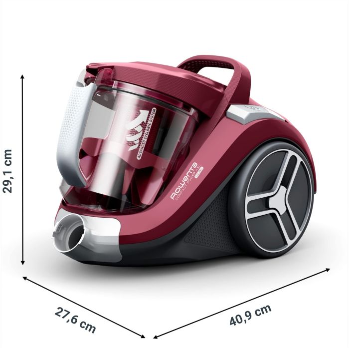 Пылесос Rowenta контейнерный Compact Power XXL Animal + Kit, 900Вт, конт пыль -2.5л, HEF system, красный