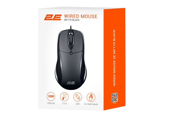 Мышь 2E MF170, USB-A, чорний