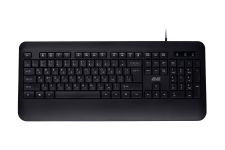 Клавиатура мембранная 2E KS109 104key, USB-A, EN/UK/RU, чёрный