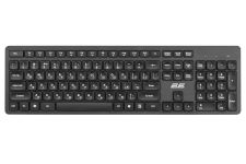 Клавіатура мембранна 2E KS260 106key, WL, EN/UK, чорний