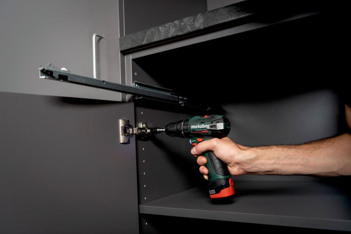 Шуруповерт-дрель аккумуляторный MetaboPOWERMAXX SB BL, 12В 2х2Ач,  20/38Нм, 0-400/0-1500об/мин, 0.8кг