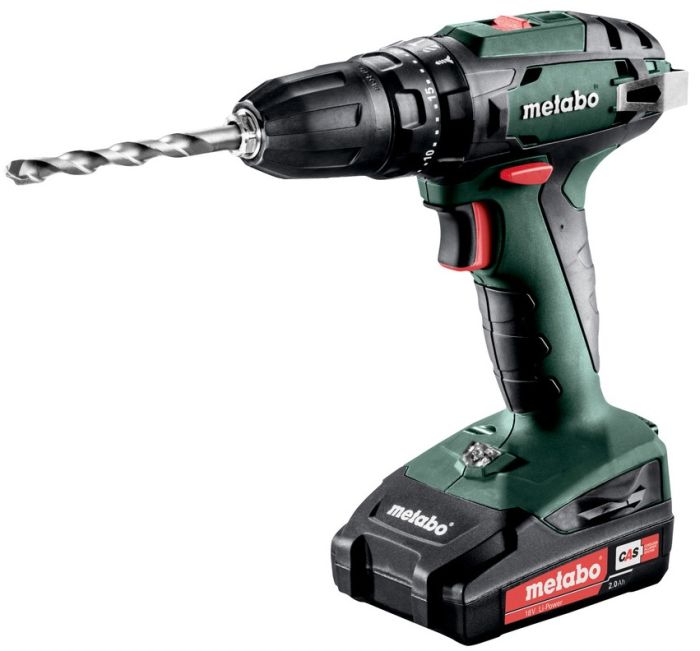 Шурупокрут-дриль акумуляторний Metabo SB 18 18В 2х2А·год 24·48Нм 0-450·0-1600об/хв 1.3кг
