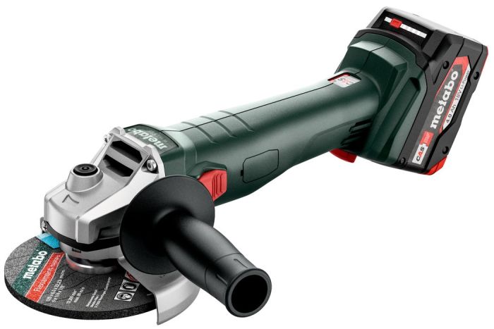 Шлифмашина угловая аккумуляторная Metabo W 18 L 9-125, 125мм, 18В 2х4Ач, 8500об/мин, М14, 2.3кг
