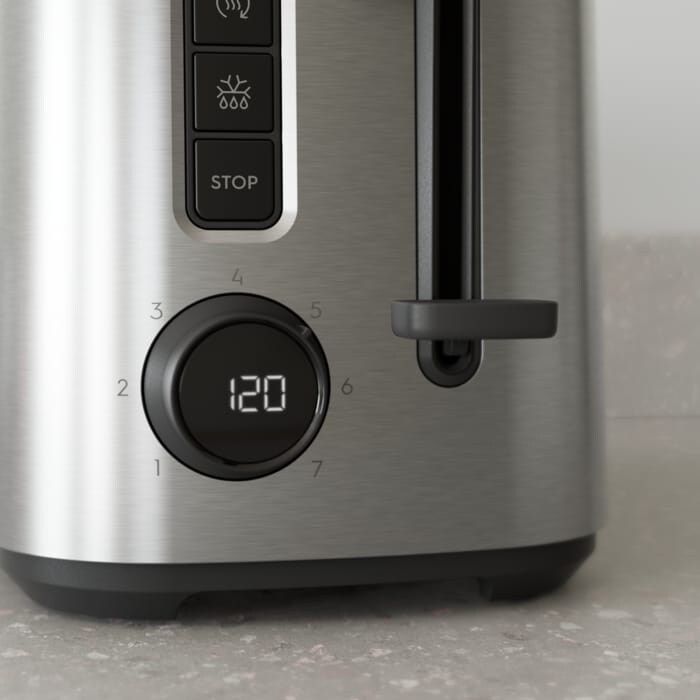 Тостер Electrolux 800Вт, дисплей, метал