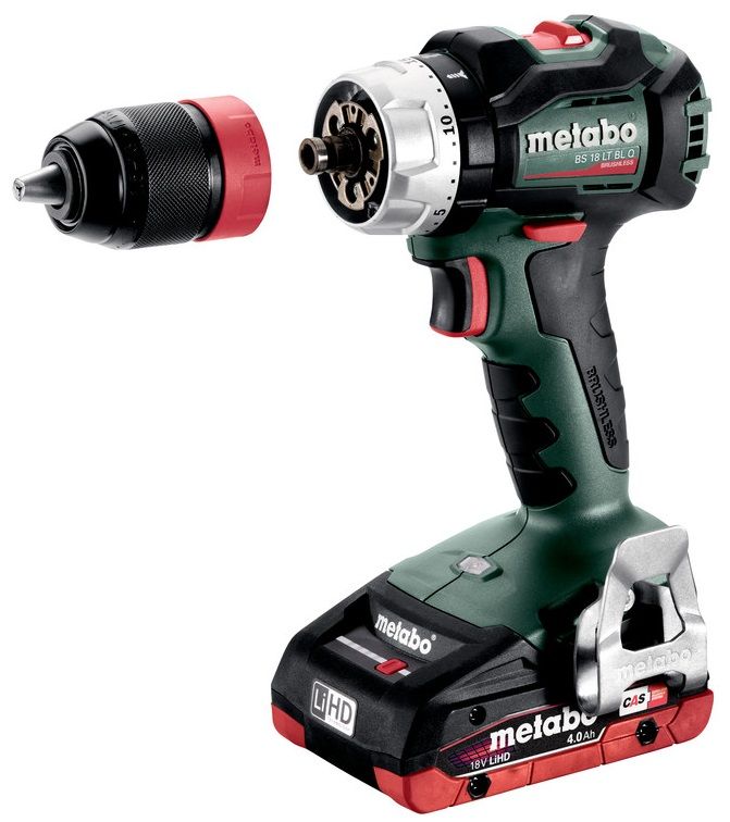 Шуруповерт-дрель аккумуляторный Metabo BS 18 LT BL Q, 18В 2х4Ач, 34/75Нм, 0-600/0-2100об/мин, 1.8кг