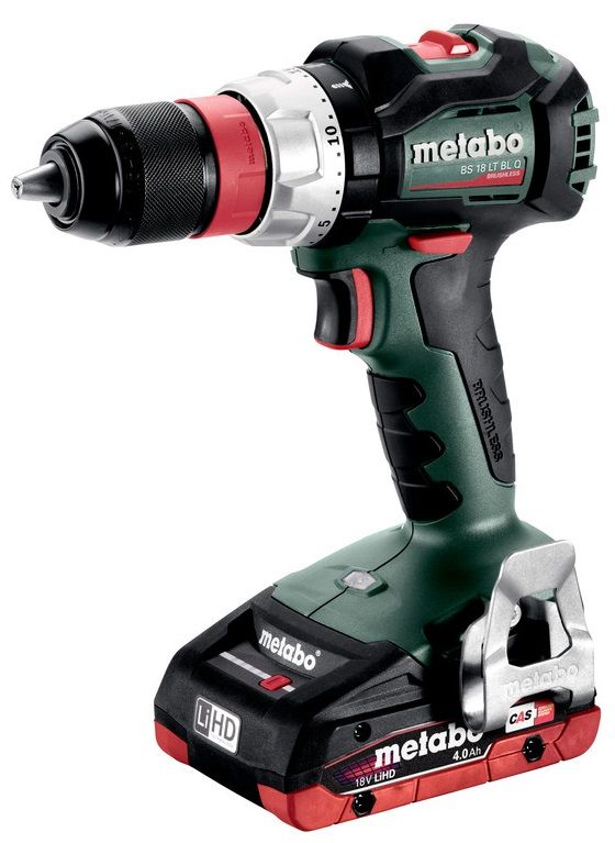 Шуруповерт-дрель аккумуляторный Metabo BS 18 LT BL Q, 18В 2х4Ач, 34/75Нм, 0-600/0-2100об/мин, 1.8кг