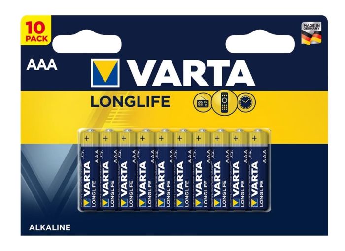 Батарейка Varta Longlife лужна AAA блістер, 10 шт