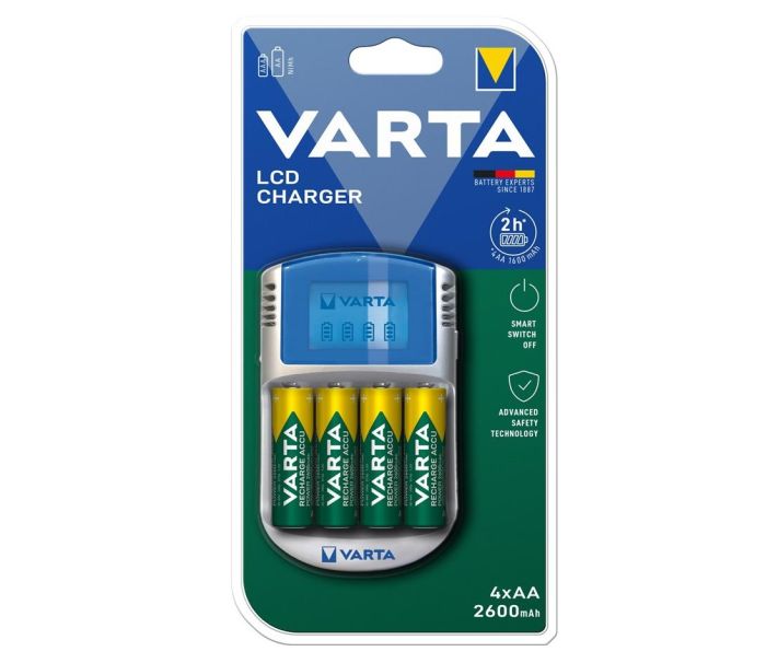 Зарядний пристрій Varta LCD Charger 4хNI MH AA2600 мА•год