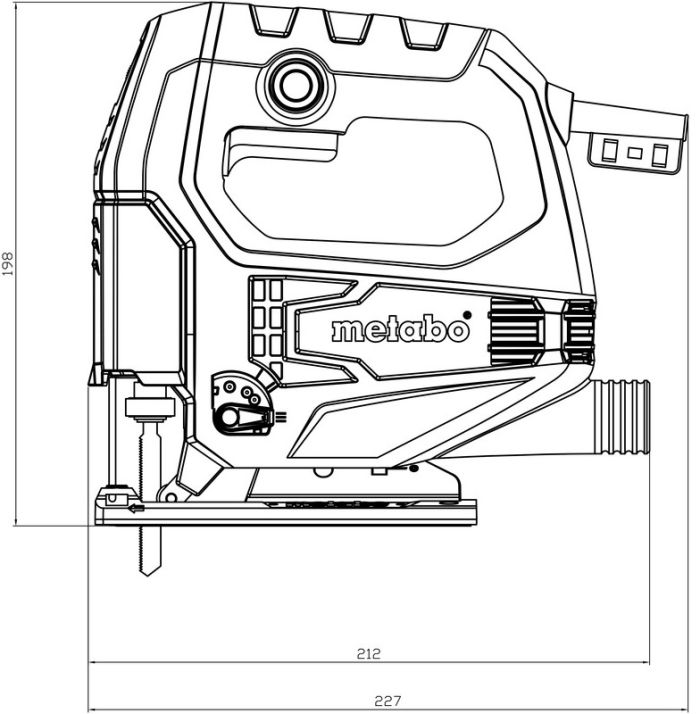 Лобзик Metabo STEB 65 QUICK, 450Вт, 600-3000об/мин, ход 18мм, кофр, 1.9кг