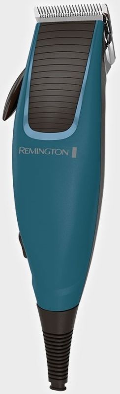 Машинка для стрижки Remington Apprentice, від мережі, роторний мотор, насадок-5, титан.напил., синій