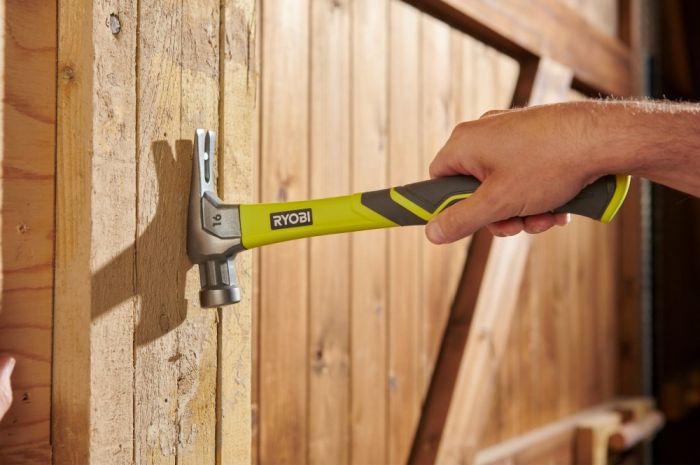 Молоток столярний Ryobi RH16FSS 450г магнітний утримувач руків'я скловолокно
