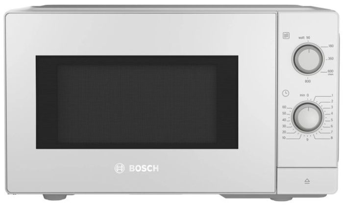 Мікрохвильова піч Bosch, 20л, мех. керув., 800Вт, білий