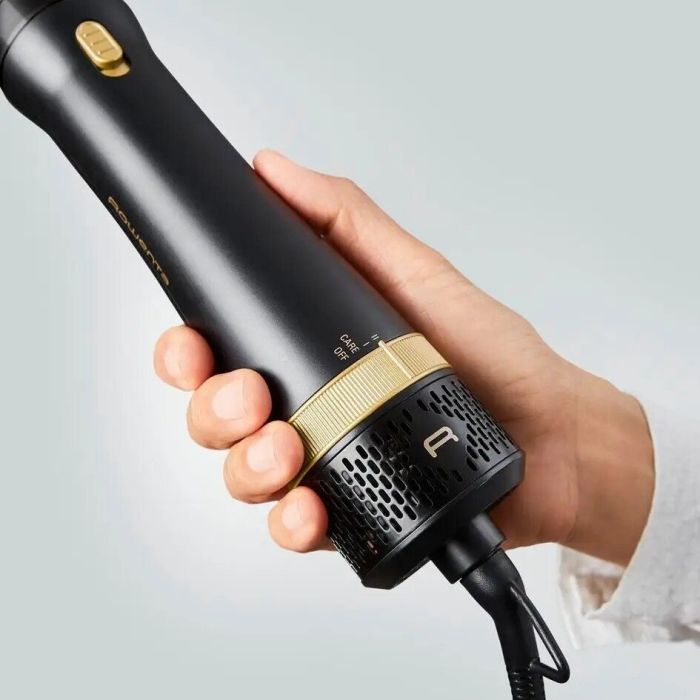 Фен-щетка Rowenta Express Style, 800Вт, режимов-3, иониз-я, хол. обдув, керамика, турмалин, черно-золотой