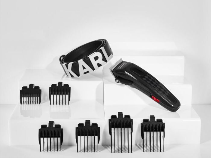 Машинка для стрижки Rowenta KARL LAGERFELD Perfect Line, сеть+акум., роторн. мотор, насадок-6, сталь, черный