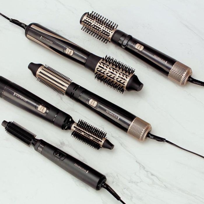 Фен-щетка Remington Dry & Style Caring, 400Вт, режимов-2, иониз-я, керамика, черный