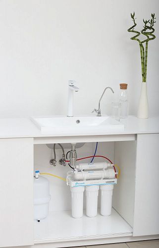 Фильтр обратного осмоса Ecosoft Standard 5-50M с минерализатором, мембрана 50gpd, кран капля