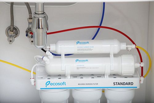 Фильтр обратного осмоса Ecosoft Standard 5-50M с минерализатором, мембрана 50gpd, кран капля